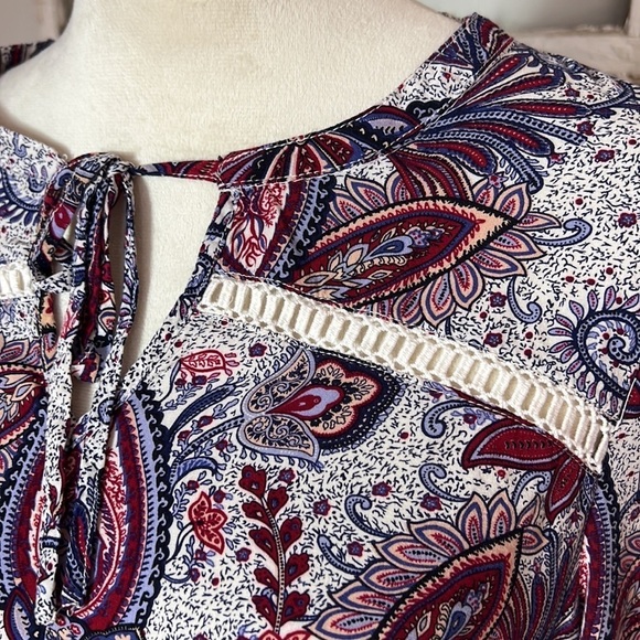 UMGEE USA TUNIC TOP SZ S OVERSIZED FALL COLORS COTTON BLEND SOFT - Picture 2 of 9